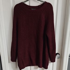 Forever 21 Deep Red Knit Sweater